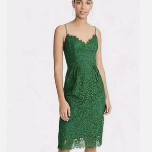 J Crew Spaghetti-strap dress in lace. K4427. Green. 6